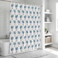 thumbnail image 6 of Blue Palm Trees Shower Curtain, Waterproof Shower Curtains for Bathroom, Summer Botanical Tropical Plants Washable Fabric Bathtub Curtain Set Bath Decor with 12 Hooks Extra Long 72"x96", 6 of 8
