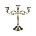 thumbnail image 4 of Candelabro de 3 brazos, candelabro cónico, candelabro decorativo de Metal, soporte para velas para regalo de inauguración de la casa, decoración de Bronce Macarena Candelero, 4 of 8
