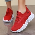 thumbnail image 5 of Pandaie Sneakers for Women Platform Running Tennis Shoes Comfortable Athletic Walking Gym Workout Non Slip Casual Shoes (Red,8), 5 of 6