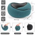thumbnail image 3 of Almohada de viaje WEERSHUN Neck Plus de espuma viscoelástica gris, 3 of 6