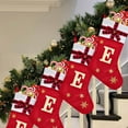 thumbnail image 4 of OEFNTAC Decorations Christmas Knitted Stocking Embroidered Letter Wool Hosiery Children's Candy Gift Bag Holiday Fireplace Tree Hanging 10.6x17.7in Christmas Decorations, 4 of 4