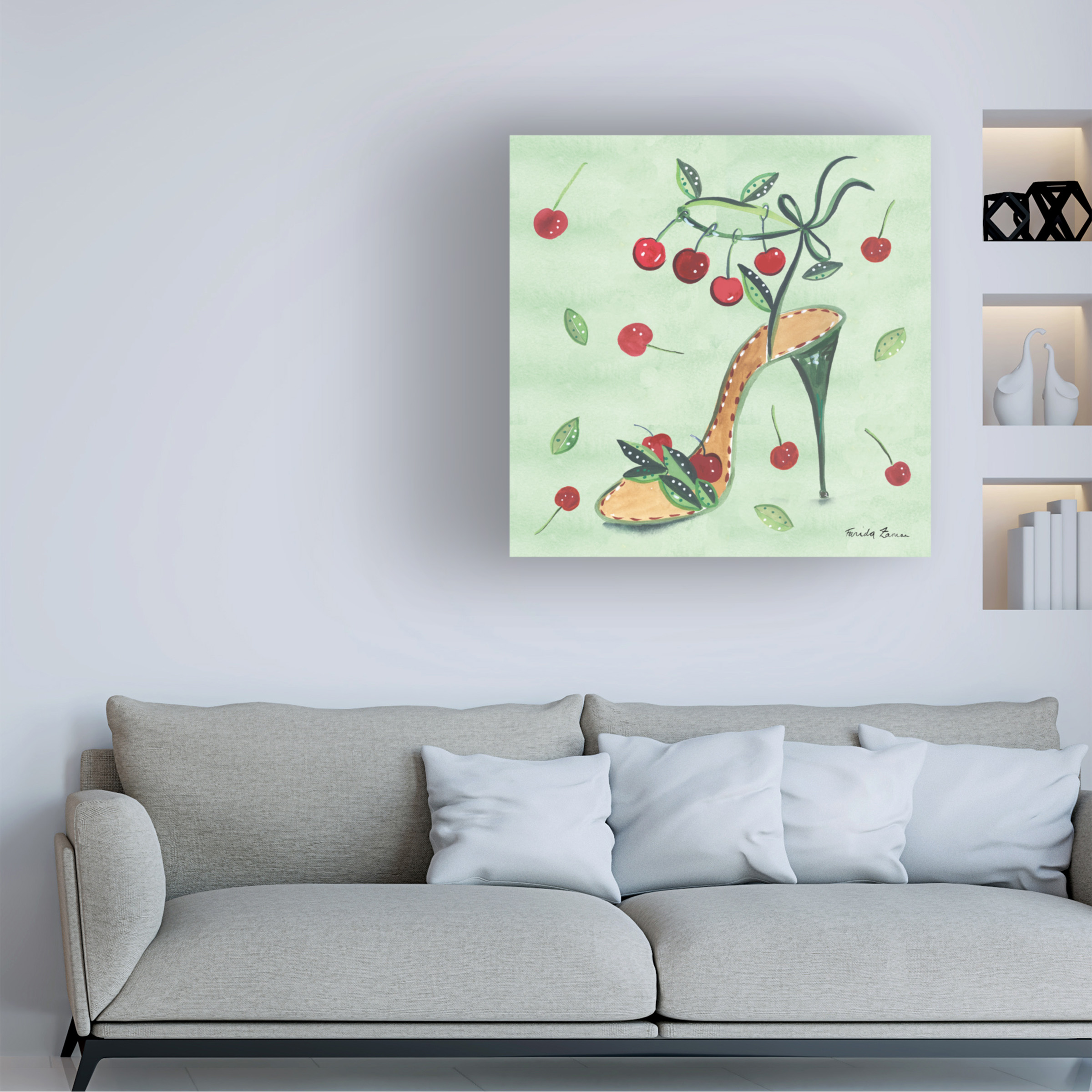 Farida Zaman 'Love Shoes III' Canvas Art
