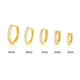 thumbnail image 1 of Pendientes de perforación redondos con hebilla de oreja de circonita de una sola fila de estilo europeo y americano, joyería de moda minimalista para mujer, 1 of 6