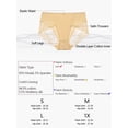 thumbnail image 5 of Unique Bargains Women's Plus Size Mid-Rise Lace Trim Brief Seamless Underwear Beige 1X, 5 of 6