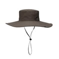 thumbnail image 4 of Wide Brim Bucket Hat Polyester Fisherman Visor for Vocation Outdoors Fishing Style A Coffee, 4 of 8