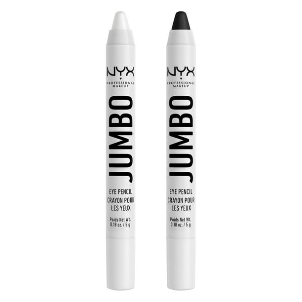 Lápiz de ojos en barra y lápiz delineador de ojos NYX Jumbo Eye Pencil, paquete de 2