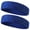 Blue, variant on AWASD 2PC Classic Moisture Wicking Sports Headband for Women Men Comfortable Cotton Cloth Sweatband for Women Adjustable Workout Running Yoga Headbands(Color White One Size)