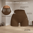 thumbnail image 2 of Ribbed Seamless High Waist Workout Biker Shorts, Tummy Control Gym Shorts, 2 of 6
