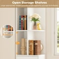 thumbnail image 5 of IRONCK 72.8" Tall Corner Bookcase with Drawer and Adjustable Shelves, Narrow Bookshelf with Door Cabinet, 5 of 7