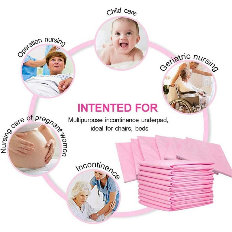 SOFYFINE Incontinence Bed Pads Disposable Adult 22x23 (50 Pcs), Absorbent Nursing Underpads Women Postpartum Chucks Waterproof Pee Pad for Elderly