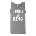 thumbnail image 2 of Jesus Is King Bible Scripture | Mens Christian Graphic Tank Top, Heather Grey, X-Large, 2 of 3