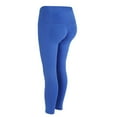 thumbnail image 3 of Women Stretch Compression Sportswear Casual Leggings Pants with Pocket Blue XXL, 3 of 13