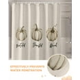 thumbnail image 6 of White Pumpkin Shower Curtain Set ，Waterproof Fabric Shower Curtains Watercolor Thanksgiving Shower Curtains for Bathroom,Bathroom Decor 48"x72", 6 of 7