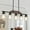 Walnut+black, variant on ACE-LIGHTS,Modern Industrial 5-Light Chandelier with Clear Glass Shades(Bulbs Not Included),Hanging Ceiling Light Fixture for Living Room,Dining Room,Kitchen Island(Black)