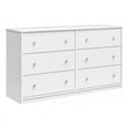 thumbnail image 2 of Home Square 6 Drawer Wide Dresser in White Finish - Set of 2, 2 of 9