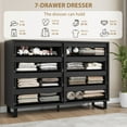 thumbnail image 3 of Danolapsi Modern 8 Drawer Dresser for Bedroom, 55" Wide Dresser, Freestanding Horizontal Drawer with Storage, Wooden Closet Chest Storage for Living Room, Hallway, Entryway, 3 of 6