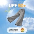 thumbnail image 6 of SwiftWear Beach Ready UPF 50+ Women's Drawstring Wide Leg Sun Protection Pants High Waist Trousers with Side Pockets & Slits, Casual Summer Pants, 6 of 8