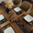 thumbnail image 5 of 6pcs Placemat with Compatible Table Runner Crossweave Insulation Placemat Washable Table Mats Set Heat Resistant, 5 of 10