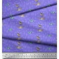 thumbnail image 3 of Soimoi Purple Velvet Fabric Arrow & Reindeer Kids Print Fabric by the Yard 60 Inch Wide, 3 of 3