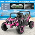 thumbnail image 4 of Funcid 24V Ride on Car for Kids, 2WD/4WD Switchable Ride on Car with Remote Control, 2 Seater Ride on Toys, UTV, Bluetooth, Music, LED Lights, Storage Space, 4 of 9