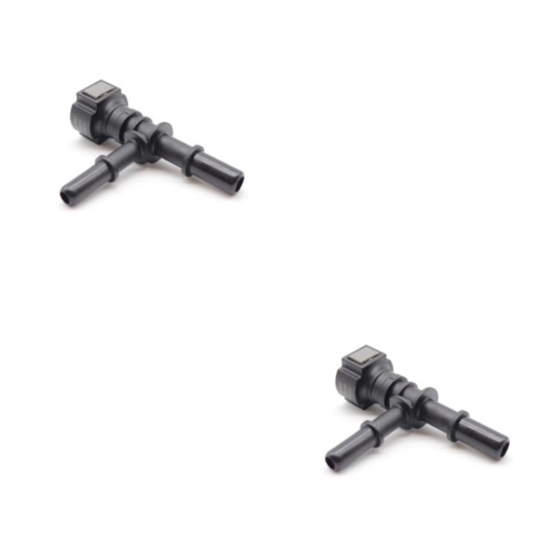 Kenally Conector de línea eficiente negro para respuesta del acelerador Conector de línea de fueloil Conexión sin esfuerzo Conector de negro 2piezas