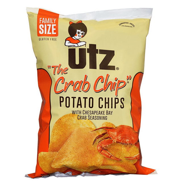 Utz Potato Chips "The Crab Chip", 4Pack 7.75 oz. Family Sized Bags