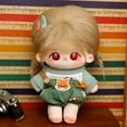 thumbnail image 2 of Muñeca de algodón de peluche Kawaii para niños, figura de súper estrella de peluche, conjunto de zorro de aguacate, muñeca de bebé, puede cambiar la ropa, regalo para niños, 20cm, 2 of 4
