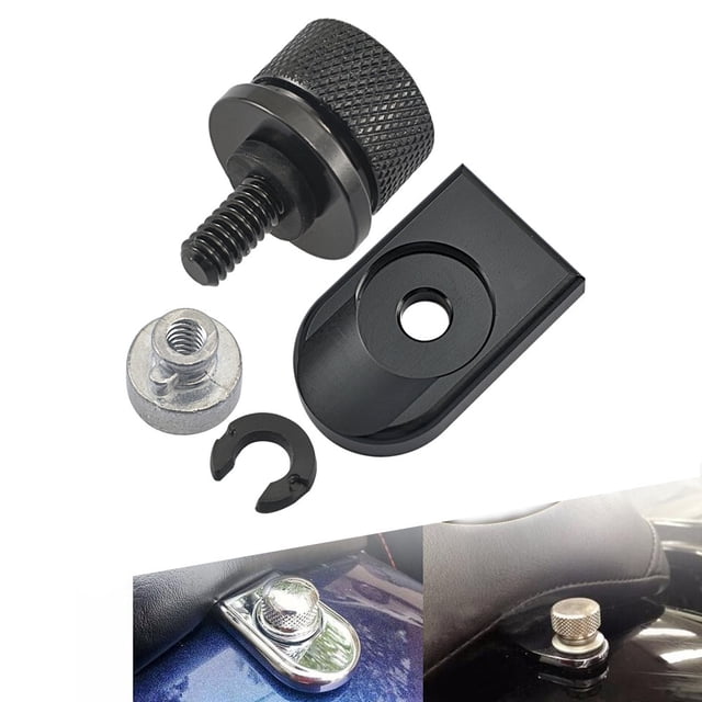 Juego de 1 pieza de tornillos de sillín con cubierta de aluminio negro para Harley Gliding Road King Fat Boy Soft Tail Hoya Street Fighter 883 1200 Tornillo de asiento a