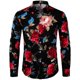 thumbnail image 1 of Camisa con botones para hombre de primavera y otoño, camisa informal de moda para hombre, nueva camisa de manga larga con estampado floral, suave y cómoda, para hombre,, 1 of 6
