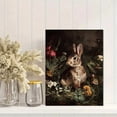 thumbnail image 2 of Qisvanset Vintage Rabbit Garden Canvas Wall Art Print 15.75x11.81 Inches, 2 of 8