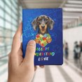 thumbnail image 4 of Autism Awareness Dachshund Accept Understand Love Travel Passport Wallet Wiener Dog Lover Gifts Idea PU Leather Passport Holder Cover - 12003, 4 of 5