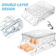 thumbnail image 3 of SHOWERORO Organizador Transparente Para Huevos Con Ajuste De Altura Y Apilable Para Refrigerador, 3 of 7