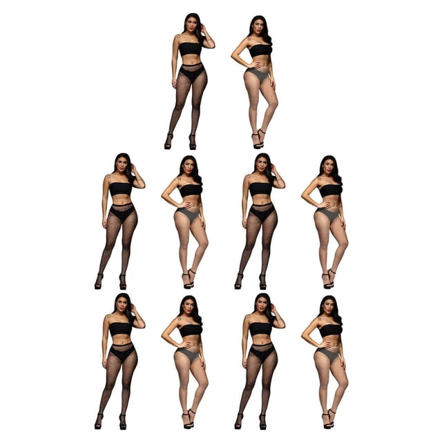 kurtrusly 2 Pcs Collants Aguichant en Résille Chaussettes en Maille Bas pour Femmes Fournitures pour Femmes 5ensemble