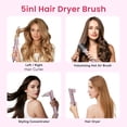 thumbnail image 2 of 5-in-1 Hot Air Styler & Hair Dryer Brush with Powerful Motor & Negative Ions for Fast Drying, Curling, & Frizz-Free Styling (Purple), 2 of 9
