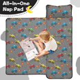 thumbnail image 4 of Monster Cartoon Truck Gray Pattern Teens Toddler Nap Mat with Pillow, Sleeping Mat Bag for Preschool Daycare 59"x22", 4 of 6
