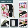 thumbnail image 5 of Small Wallet For Women Bifold Leather Pocket Coin Credit Card Holder With RFID Blocking Tulip Pattern, 5 of 6