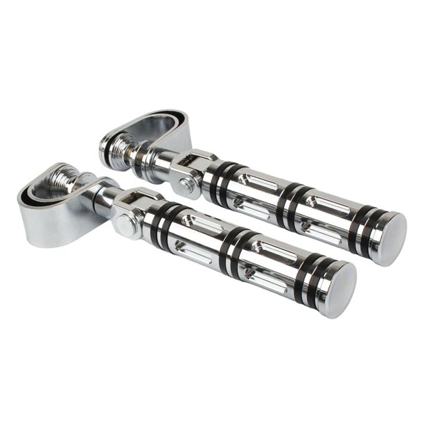 Reposapiés para motocicleta, pedales, barra de protección del motor resistente, antideslizante, multifunción, modificados, para bricolaje, suministros Plata