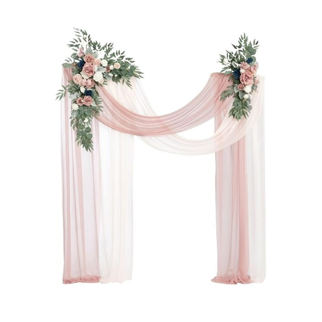 Siruishop Artificial Wedding Arch Flowers Kit Decorative Decor for Party Home Ceremony Pink