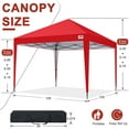 thumbnail image 3 of ABCCANOPY 10' x 10' Red Outdoor Pop up Canopy Tent Camping Sun Shelter-Series, 3 of 8