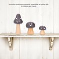 thumbnail image 4 of Manualidades con setas, adornos de madera lindos e innovadores, decorar dormitorio, estudio, oficina, cafetería, 3 piezas/juego (marrón) ER, 4 of 5