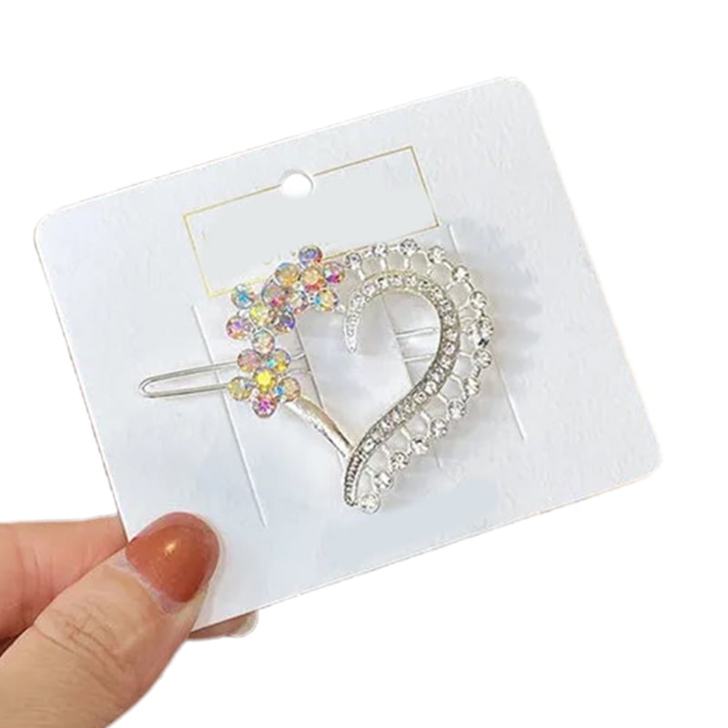 Magnet Hair Clip Hairpin  Rhinestone Crystal Barrette Elegant Jeweled PINK 20 