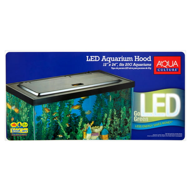 Aqua Culture 20 55 Gallon Fish Tank Hood With Led Light Walmart
