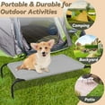 thumbnail image 3 of PHYEX Elevated Dog Bed Small,Raised Cooling Outdoor Dog Bed, 33" L x 19" W x 7.5" H, Gray, 3 of 7
