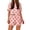 Pink#1, variant on Womens Cherry Print Lounge Set Pointelle Top and Elastic Shorts Summer Sleepwear