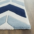 thumbnail image 3 of SAFAVIEH Chatham Gresham Geometric Wool Runner Rug, Dark Blue/Light Blue, 2'3" x 7', 3 of 10
