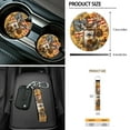 thumbnail image 7 of Yuyamidu 12pcs Deer Car Front Seat Cover Set with Steering Wheel Cover Seat American Flag Belt Armrest Cover Trash Can Air Vent Holder Rear View Mirror Cover Coasters Key Chain Car Accessories, 7 of 7