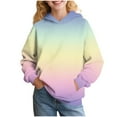thumbnail image 2 of Girls Tie Dye Sweatshirts Loose Casual Hoodies Long Sleeve Pullover Hooded Tops With Pockets Multicolor 11-12 Years, 2 of 6