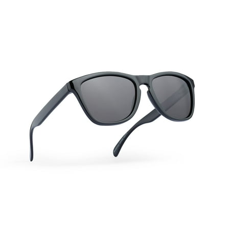 Readerest Clear Polarized Sunglasses  Square Frame  Black Shades  UV 400 Protection