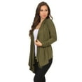 thumbnail image 2 of Women's Solid Open Front Long Sleeve Lightweight Soft Basic Sweater Cardigan, 2 of 4