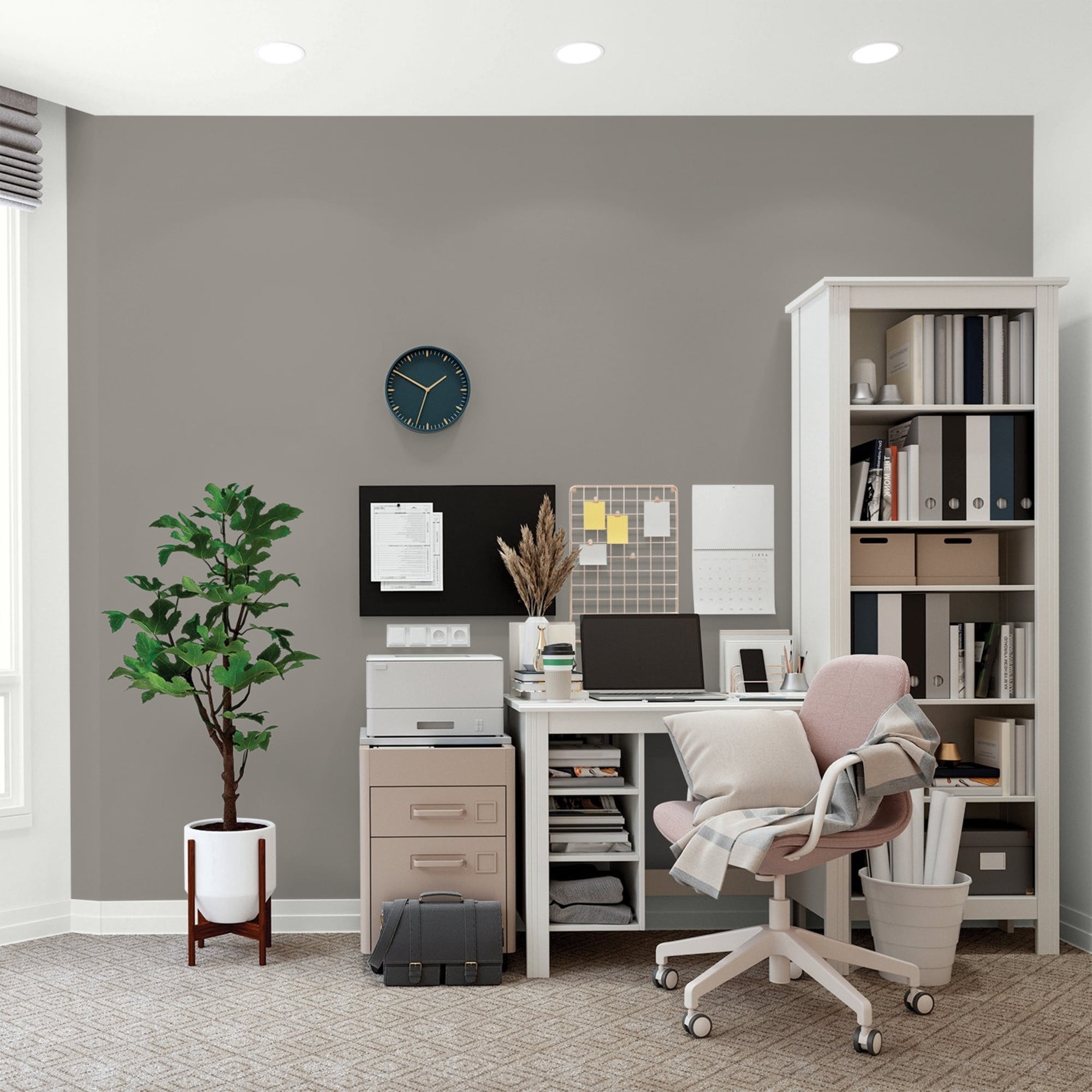Glidden Spred Lazy Afternoon / Gray, Flat Interior Paint with Primer, 1 Gallon